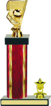 Diamond Hologram Wide Column Field Hockey Trophy with Trim