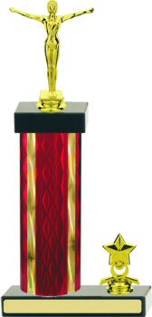 Diamond Hologram Gymnastics Trophy with Trim