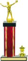 Diamond Hologram Volleyball Trophy with Trim