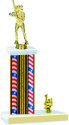 Flag Series Wide Column Softball Trophy with Trim