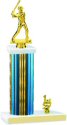 Prism Hologram Wide Column Baseball Trophy with Trim