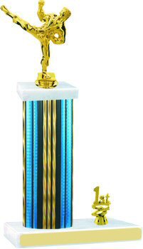 Prism Hologram Karate Trophy with Trim