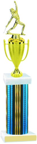 Prism Hologram Wide Column Baton Twirler Cup Trophy