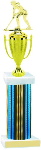 Prism Hologram Wide Column Field Hockey Cup Trophy