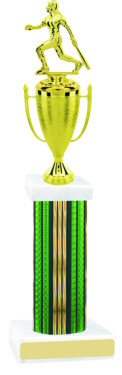 Prism Hologram Wide Column Softball Cup Trophy