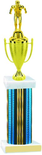Prism Hologram Wide Column Swimming Cup Trophy