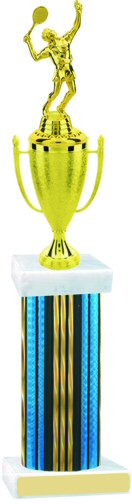 Prism Hologram Wide Column Tennis Cup Trophy