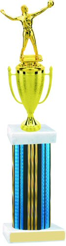 Prism Hologram Wide Column Volleyball Cup Trophy