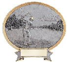 Golf Oval Resin Plate (Male or Female)